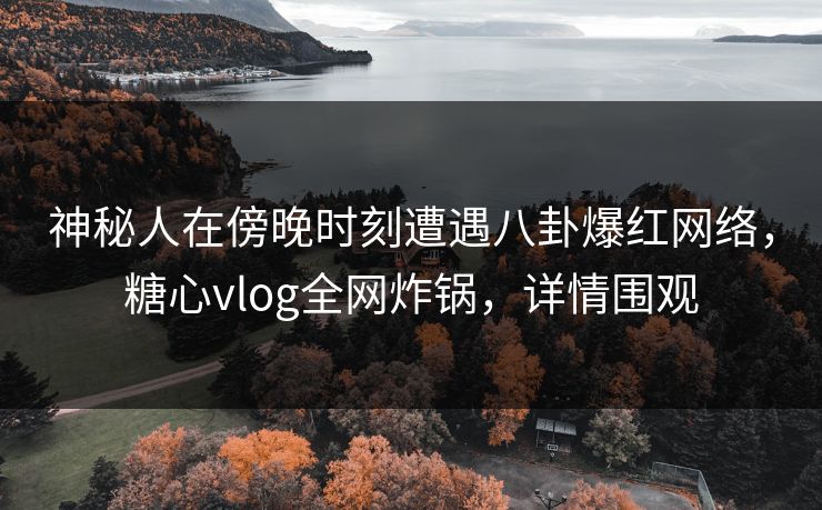 神秘人在傍晚时刻遭遇八卦爆红网络,糖心vlog全网炸锅,详情围观