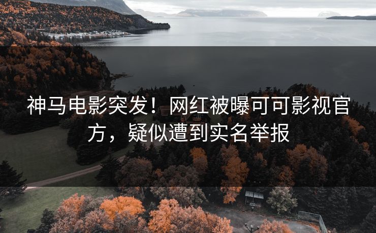 神马电影突发！网红被曝可可影视官方，疑似遭到实名举报